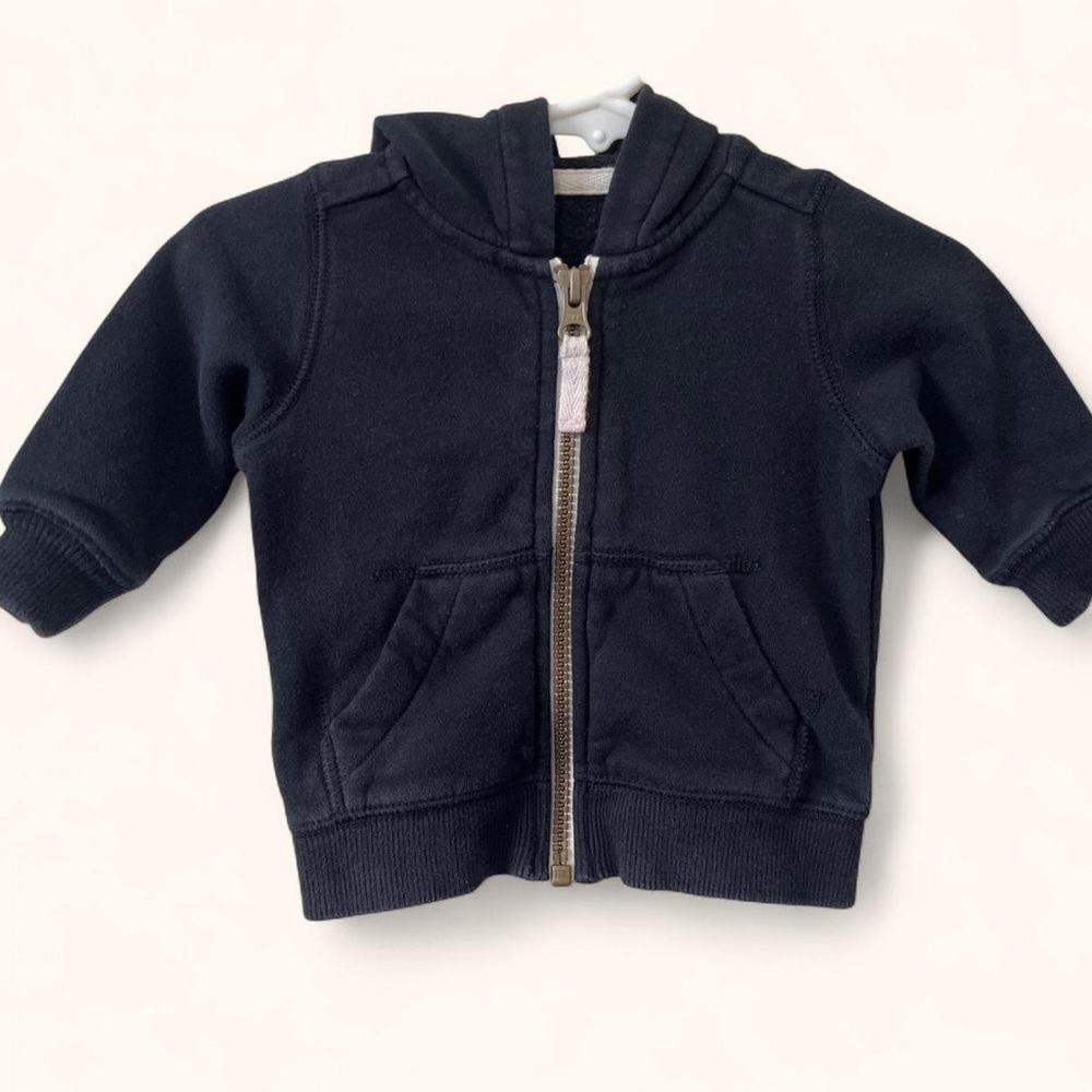 3M Carter’s Full Length Zip Up Black Hoodie Baby Girl Baby Boy Hoodie